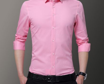 pink slim fit long sleeve mens dress shirts 2020 spring new plus size 8xl shirt for men formal business casual wedding chemise