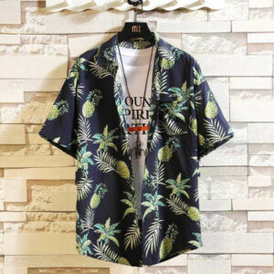 print brand 2020 summer men's beach shirt fashion short sleeve floral loose casual shirts plus asian size m-4xl 5xl hawaiian