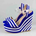 sandals ol’womanly handicrafts summer wedges sandals stripe toe shoes open beautiful 9 colours club wear women’s u329