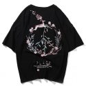 screen printing deer cherry men t shirt harajuku t-shirt short sleeve hip hop o neck t-shirt tshirt man