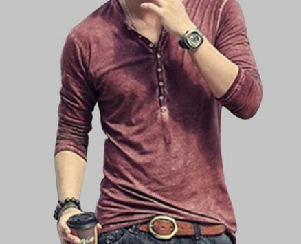 shirt men cotton shirt full sleeve men solid color shirts & tees mandarin collar long