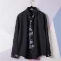 shirt men summer shirts casual printing beach shirts long-sleeve casual turn-down collar blouse men camisas hombre