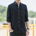 shirts new arrivals men male shirt solid long sleeve british style cotton men’s shirt office