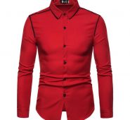 single breasted mens dress shirt men long sleeve blouse solid color men tuxedo shirt mens korean fashion shirts for xxl