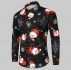 snowflakes santa candy printed men’s shirts camisa casual slim fit men women shirts christmas blouse camisa social masculina