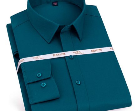 spandex stretch mens dress shirts solid long sleeved soft casual male shirts easy care no breast pocket formal mens work