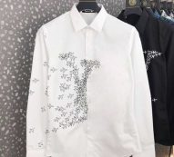 spring autumn new fashion mens designer shirts white black thin long sleeve men work shirt casual imported paris brand clothing fwz241