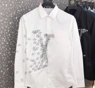 spring autumn new fashion mens designer shirts white black thin long sleeve men work shirt casual imported paris brand clothing fwz241