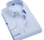 spring men striped shirt work business long sleeve shirts shirt classic striped male social dress shirts purple blue business