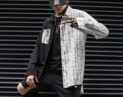 spring summer mens irregular shirt fashion streetwear hip hop black white patchwork shirt men clothes tyga last kings clothing