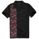 summer mens fashion shirts red flamingo prints patchwork clothing for man’s short sleeve loose clothes male 2020