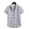 summer mens hawaiian shirt printed short sleeve big us size hawaii flower beach floral patterns men’s turtleneck shirt#g30