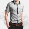 summer new men’s shirt men cotton short sleeves dress shirt turn-down collar cardigan men clothes m-4xl