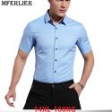 summer plus size big men wedding shirt large size cotton 10xl business formal short sleeve office 8xl work shirt 7xl 9xl 12xl