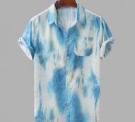 summer tie dye men’s shirt fashion casual turn-down collar brand long sleeve hawaiian shirts men camisa plus size 2020