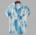 summer tie dye men’s shirt fashion casual turn-down collar brand long sleeve hawaiian shirts men camisa plus size 2020