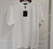 t 21ss men printed shirts emboss letter clothes short sleeve mens tag letters polo black white blue brown