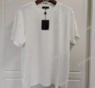 t 21ss men printed shirts emboss letter clothes short sleeve mens tag letters polo black white blue brown