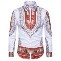 traditional african dashiki shirt men 2017 3d print men shirt long sleeve slim fit male shirts casual coon mens dress shirts