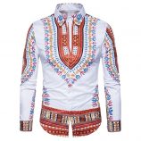 traditional african dashiki shirt men 2017 3d print men shirt long sleeve slim fit male shirts casual coon mens dress shirts