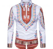 traditional african dashiki shirt men 2017 3d print men shirt long sleeve slim fit male shirts casual coon mens dress shirts