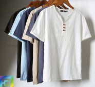 tshirt men summer fashion mens t shirt japanese style linen thin large size men’s short sleeve t-shirt vintage