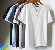 tshirt men summer fashion mens t shirt japanese style linen thin large size men’s short sleeve t-shirt vintage