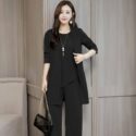 two piece dress plus size 5xl autumn woman’s and pants three pieces sets o-neck full sleeve loose pullovers aq142 i4p2