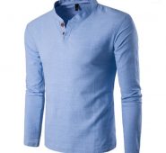 v neck mens designer shirts fashion solid color long sleeve shirts with button mens casual spring
