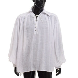 vintage renaissance men medieval shirt poet pirate shirt vampire colonial gothic lace-up white black xs-xl