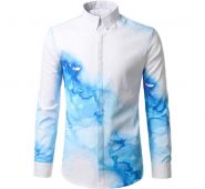 vogue men’s shirt tide new vogue casual shirts buttons turn-down collar slim fit long sleeve shirt blouse chemise homme
