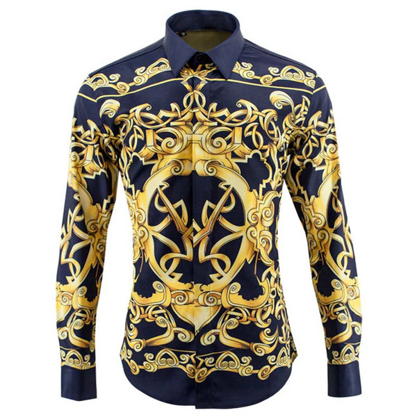 wholesale-new 2016 mens brand shirt ,architecture printing casual shirt,men's dress shirts long sleeve cotton luxurious tuxedo shirt