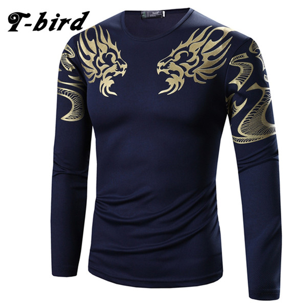 wholesale-t-bird 2017 mens t shirt printing fashion long sleeve cotton t-shirts casual o-neck tshirt men tee homme tees