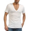 wholesale-undershirt for men dress shirt deep v neck fanila t shirt for camiseta hombre 95% cotton ondergoed white s-xxxl g 2458