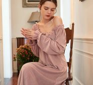 women’s sleepwear winter nightgown night wear sleep simple style trqr
