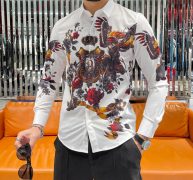 zk01381 fashion men’s shirts 2021 runway european design party style men’s clothing