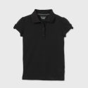 Girls’ Short Sleeve Interlock Uniform Polo Shirt – Cat & Jack Black XS