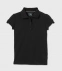 Girls’ Short Sleeve Interlock Uniform Polo Shirt – Cat & Jack Black XS