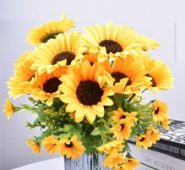 1 Bundle Sunflower Artificial Flower With 13pcs Head