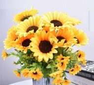1 Bundle Sunflower Artificial Flower With 13pcs Head