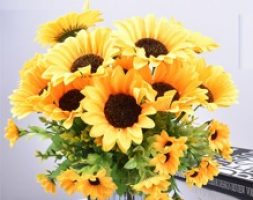 1 Bundle Sunflower Artificial Flower With 13pcs Head