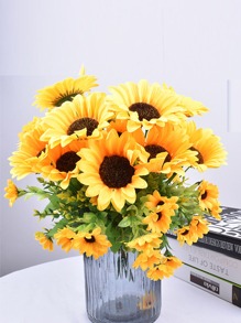 1 Bundle Sunflower Artificial Flower With 13pcs Head