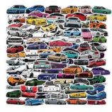 100pcs Car Print Sticker