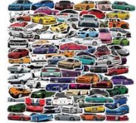 100pcs Car Print Sticker
