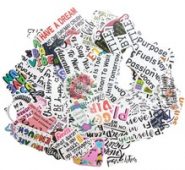 100pcs Slogan Graphic Sticker