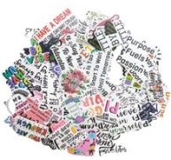 100pcs Slogan Graphic Sticker