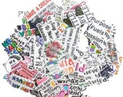 100pcs Slogan Graphic Sticker