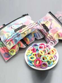 100pcs Solid Hair Tie