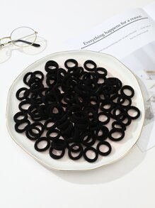 100pcs Solid Hair Tie