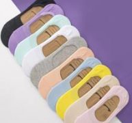 10pairs Solid Invisible Socks